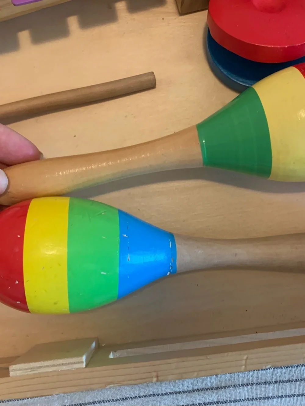 Melissa & Doug Multicolor Wooden Xylophone and Maracas Set